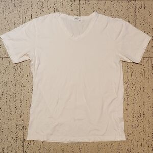 Son Of A Tailor White Supima Cotton V-Neck T-Shirt